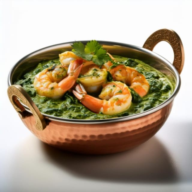 Saag Shrimp.